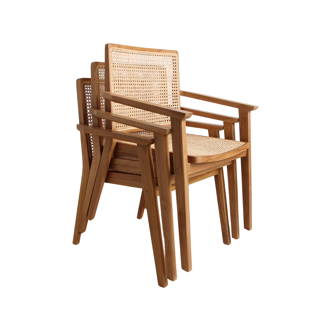 Set van 2 Eetkamerstoelen Nova Teak - Eetkamerstoel - afbeelding 9