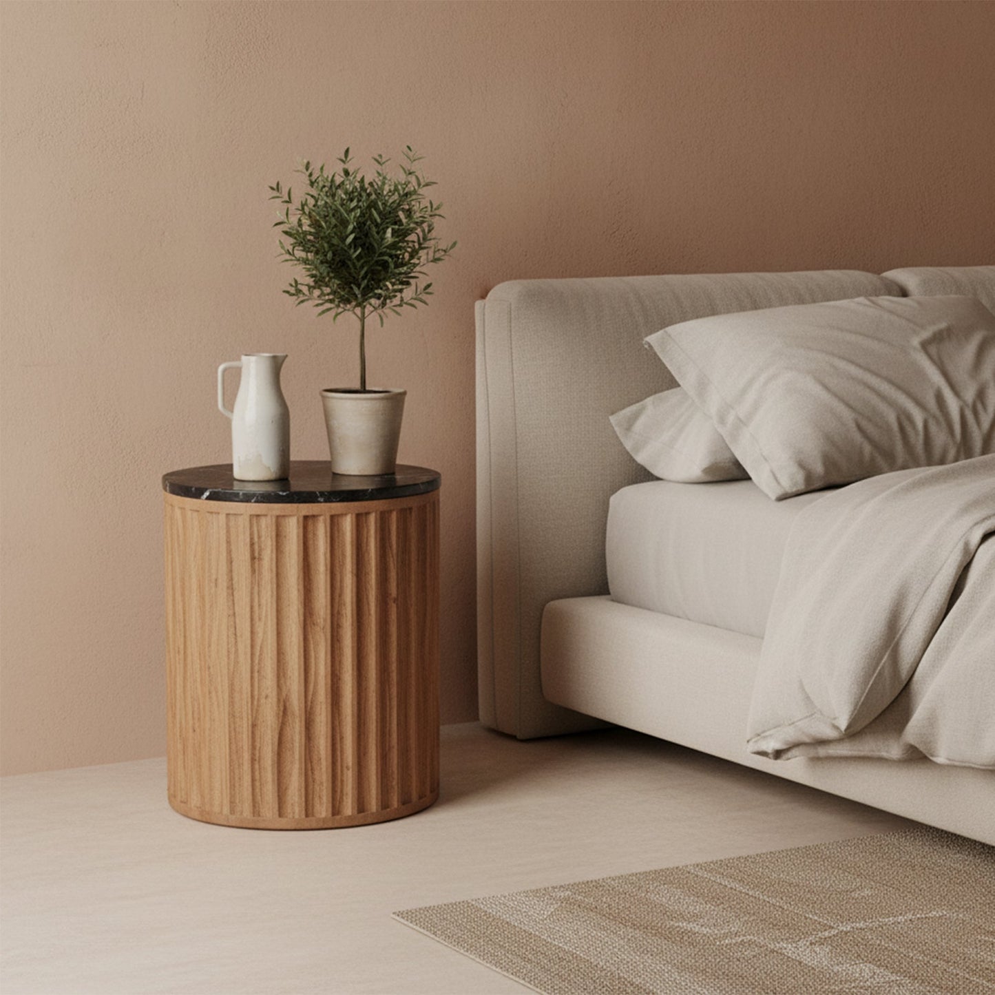 Ronde Bijzettafel Langkawi Marmer Zwart - Bijzettafel - afbeelding 6