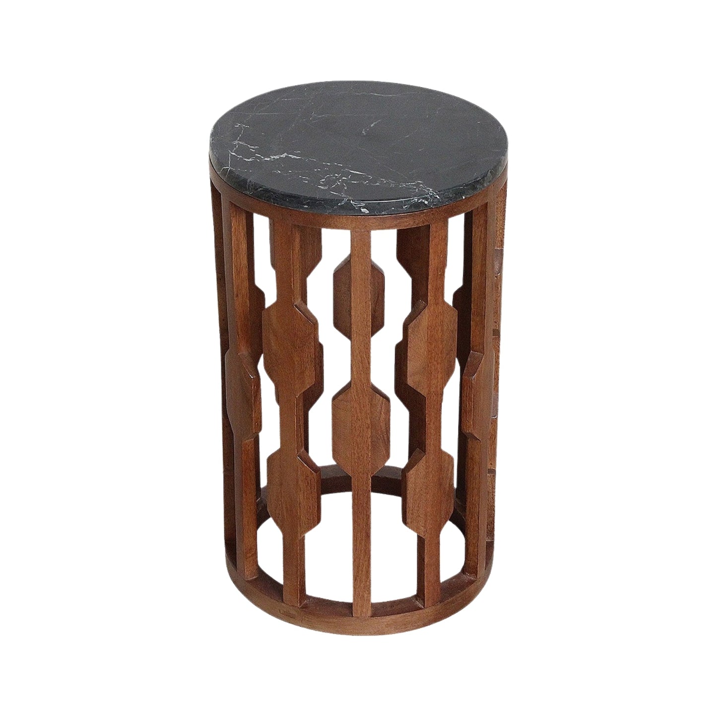 Lampung bijzettafel marmer zwart – 40x40x50 cm - Bijzettafel