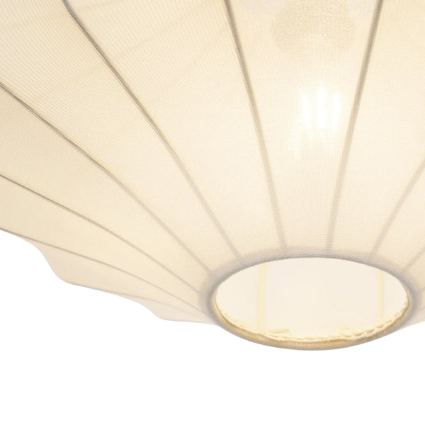 Japandi hanglamp Plu beige 3-lichts zijaanzicht
