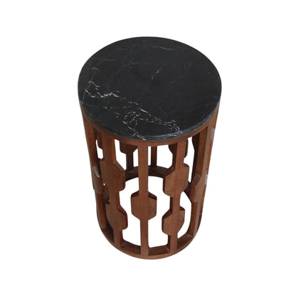 Lampung bijzettafel marmer zwart – 40x40x50 cm - Bijzettafel - afbeelding 6