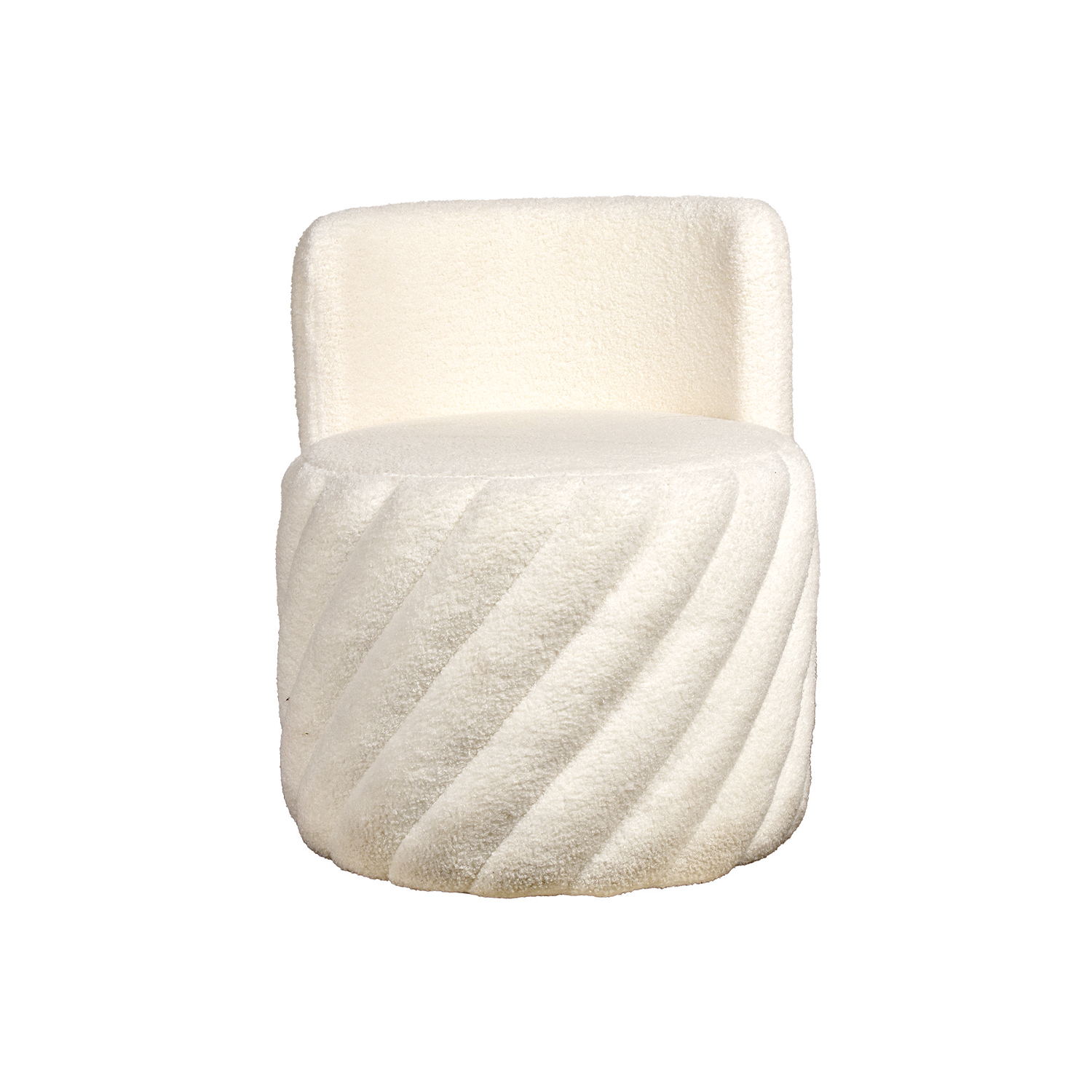 Japandi Draaistoel Alex - Teddy Wit