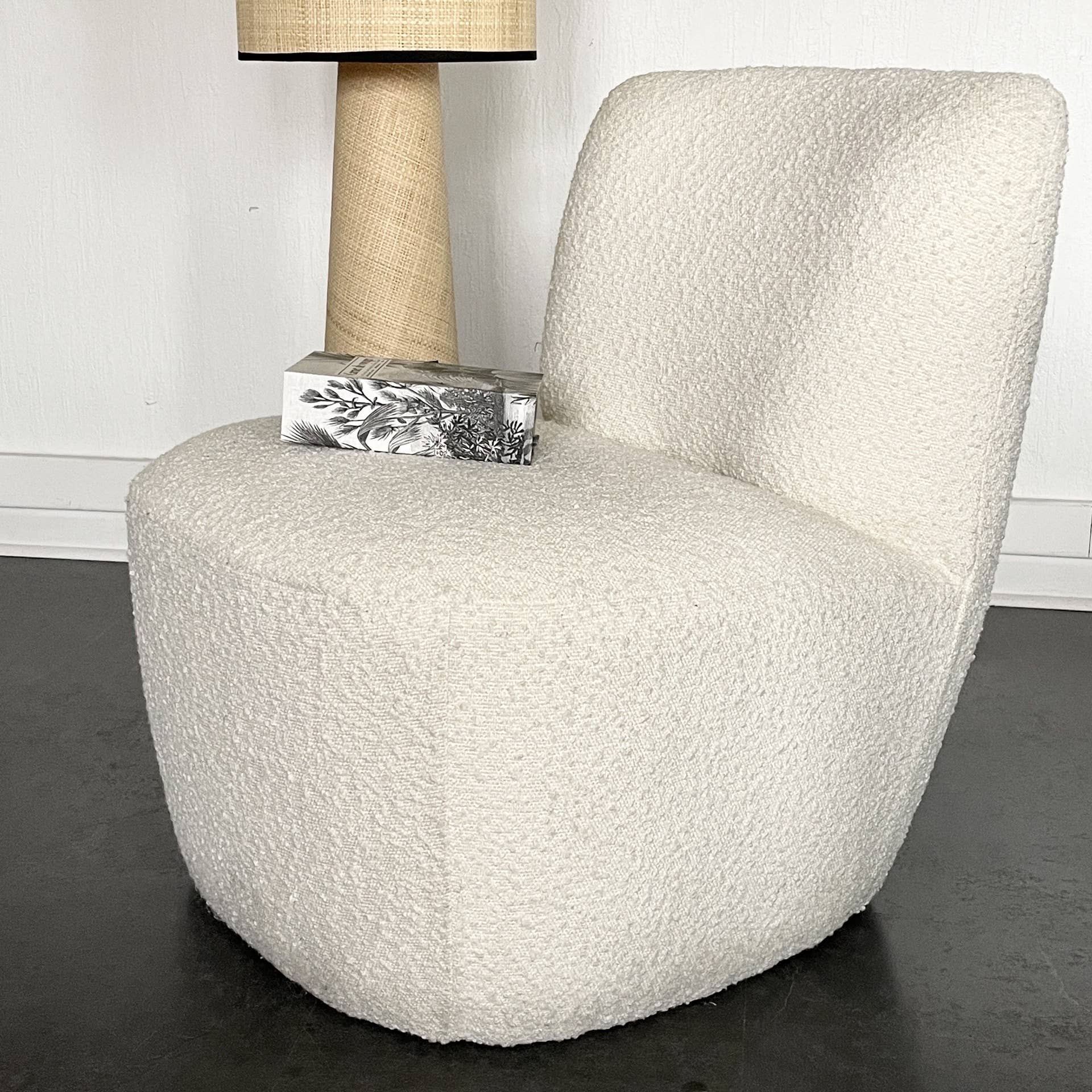 Japandi Fauteuil Eve - Bouclé Wit