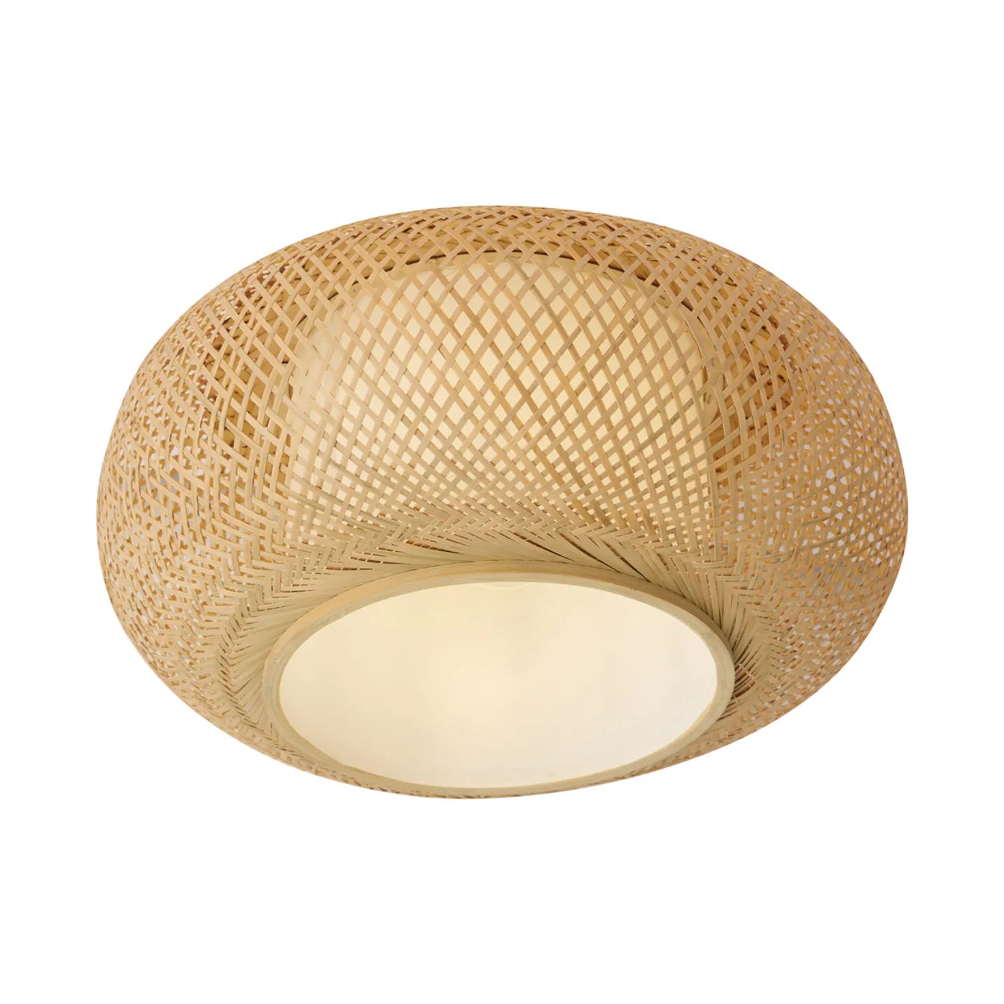 Japandi plafondlamp Liva bamboe bovenaanzicht