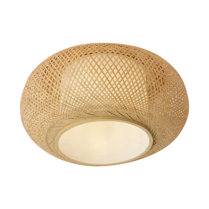Japandi plafondlamp Liva bamboe bovenaanzicht