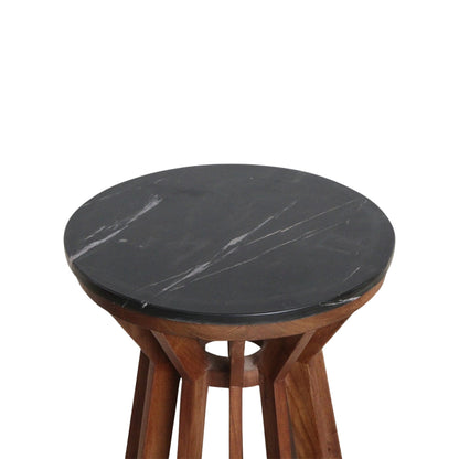 Sabah Bijzettafel Marmer Zwart – 40x40x50 cm - Bijzettafel - afbeelding 7