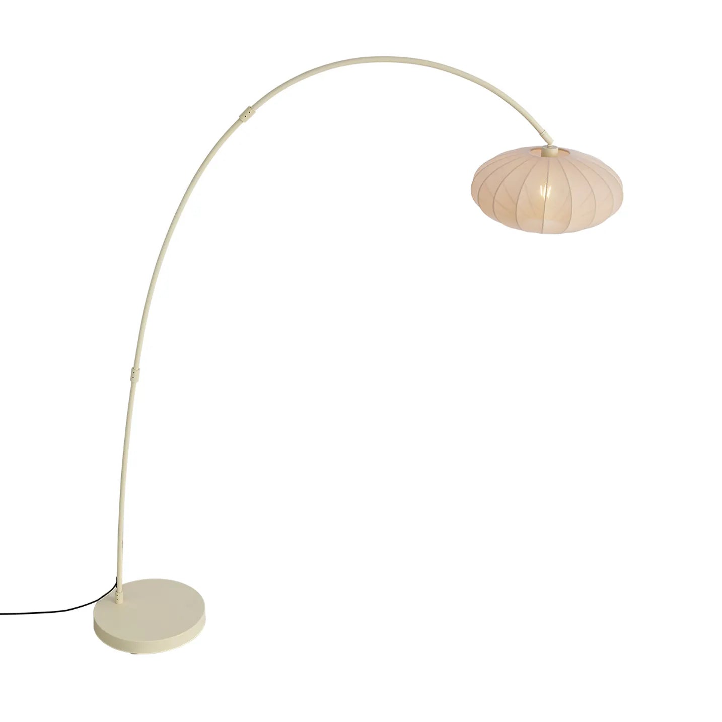 Japandi booglamp Bida beige in leeshoek