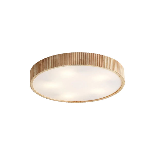 Japandi plafondlamp Lyra detail houten rand