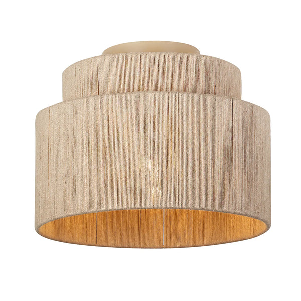 Japandi plafondlamp Smilla bruin gevlochten touw