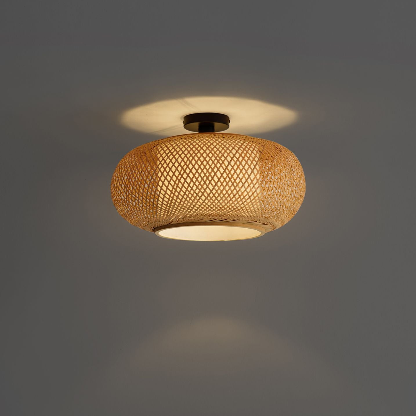 Japandi plafondlamp Liva bamboe sfeerbeeld