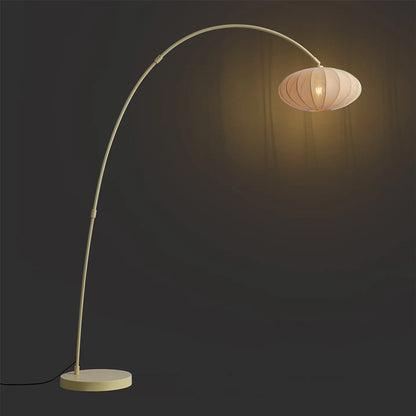 Japandi booglamp Bida beige avondlicht