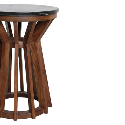 Sabah Bijzettafel Marmer Zwart – 40x40x50 cm - Bijzettafel - afbeelding 12