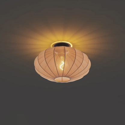 Japandi plafondlamp Bida bruin close-up textuur