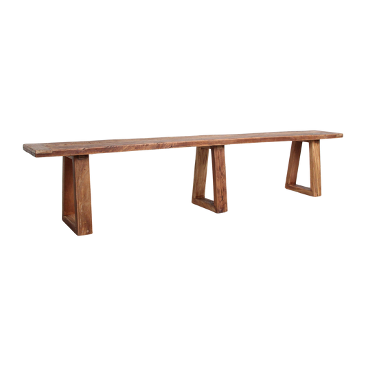 Teakhouten Eetkamerbank Farmwood 200cm - Eetkamerbank