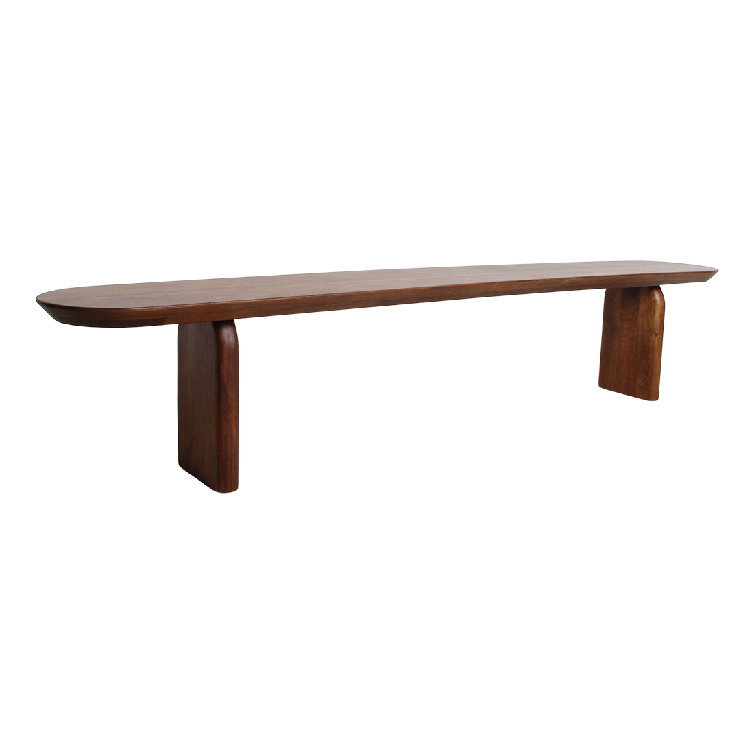 Eetkamerbank Bullnose Bruin Mangohout 240cm - Eetkamerbank - afbeelding 3