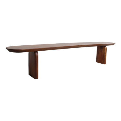 Eetkamerbank Bullnose Bruin Mangohout 240cm - Eetkamerbank - afbeelding 3