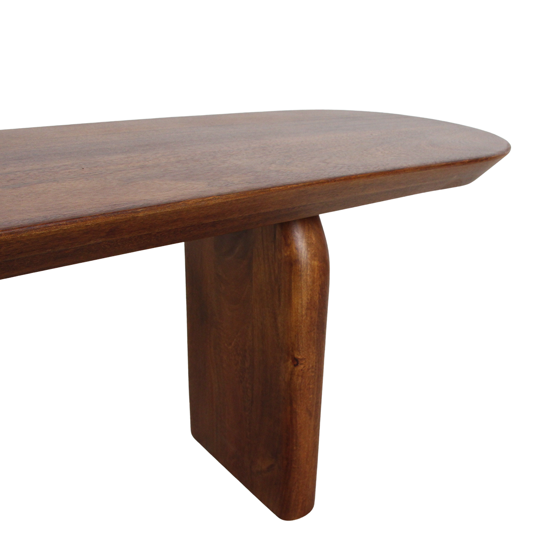 Eetkamerbank Bullnose Bruin Mangohout 240cm - Eetkamerbank - afbeelding 7