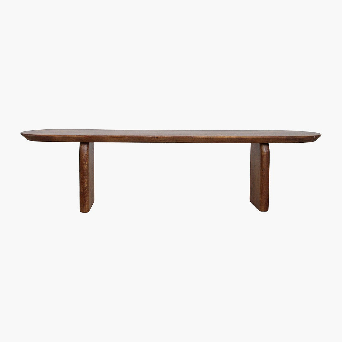 Eetkamerbank Bullnose Bruin Mangohout 180cm - Eetkamerbank - afbeelding 3