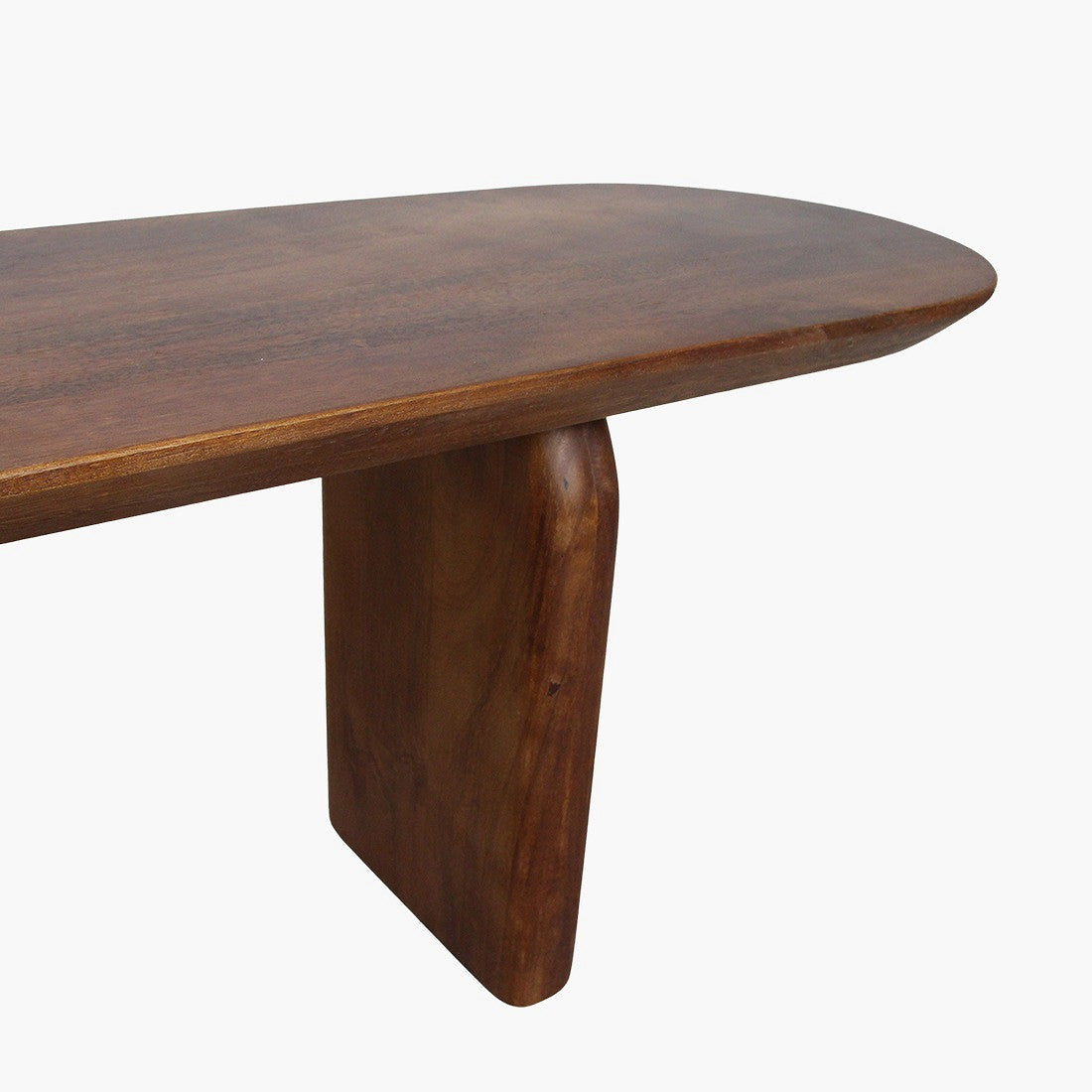 Eetkamerbank Bullnose Bruin Mangohout 180cm - Eetkamerbank - afbeelding 6