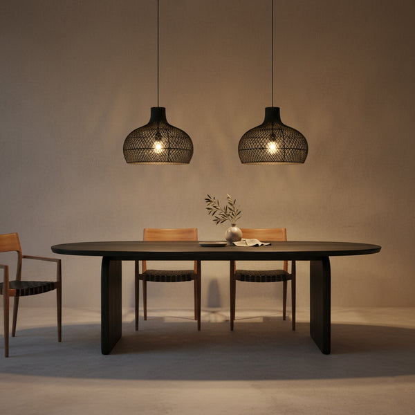 Japandi Hanglamp Maze Zwart