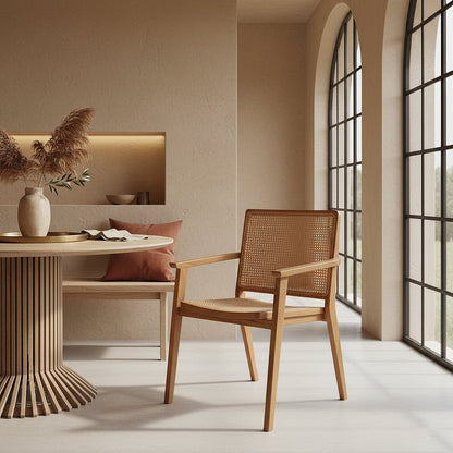 Set van 2 Eetkamerstoelen Nova Teak - Eetkamerstoel - afbeelding 2