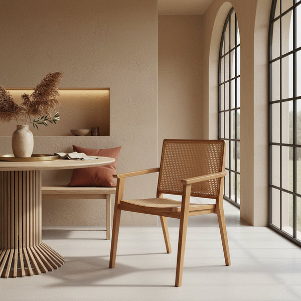 Set van 2 Eetkamerstoelen Nova Teak - Eetkamerstoel - afbeelding 2