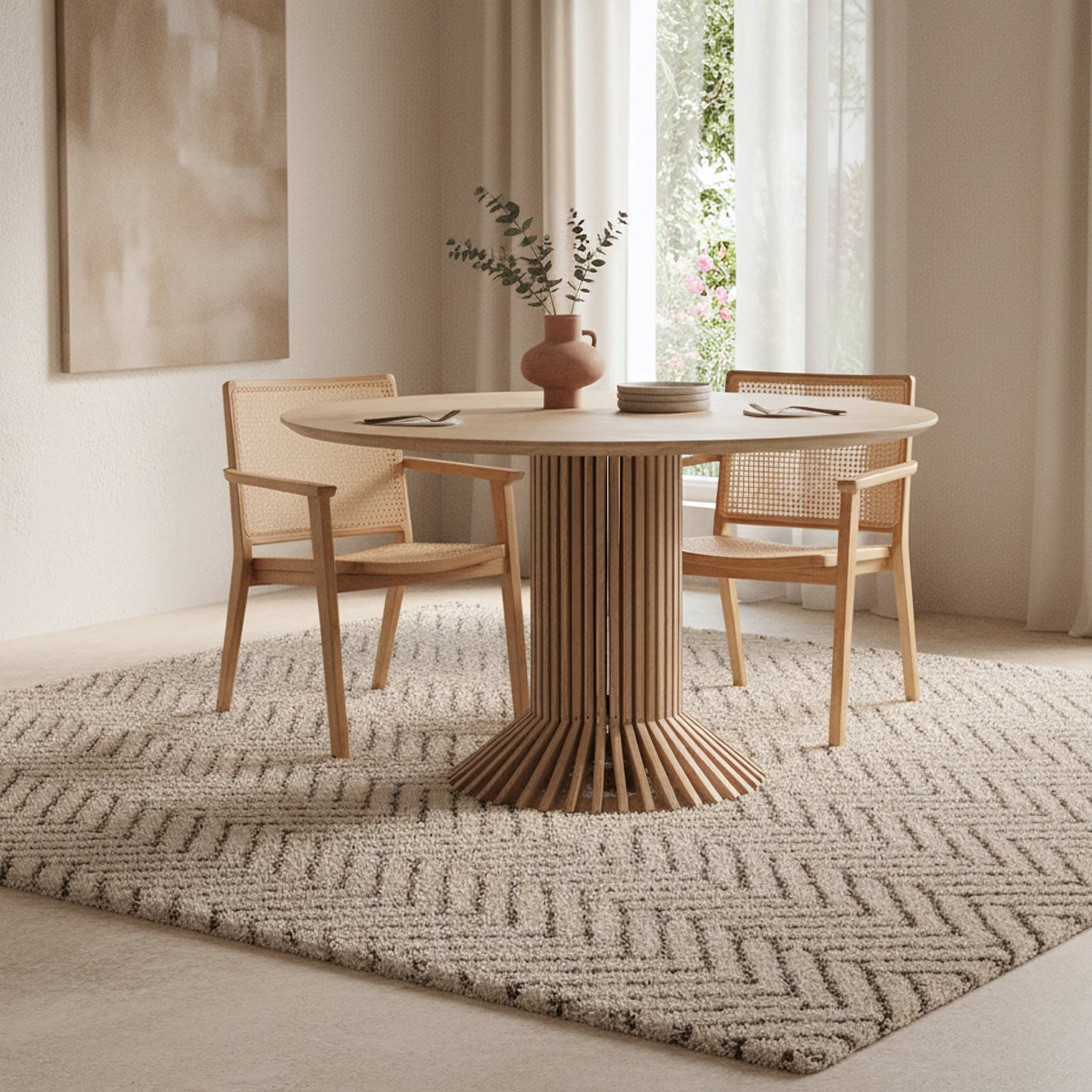 Set van 2 Eetkamerstoelen Nova Teak - Eetkamerstoel - afbeelding 4