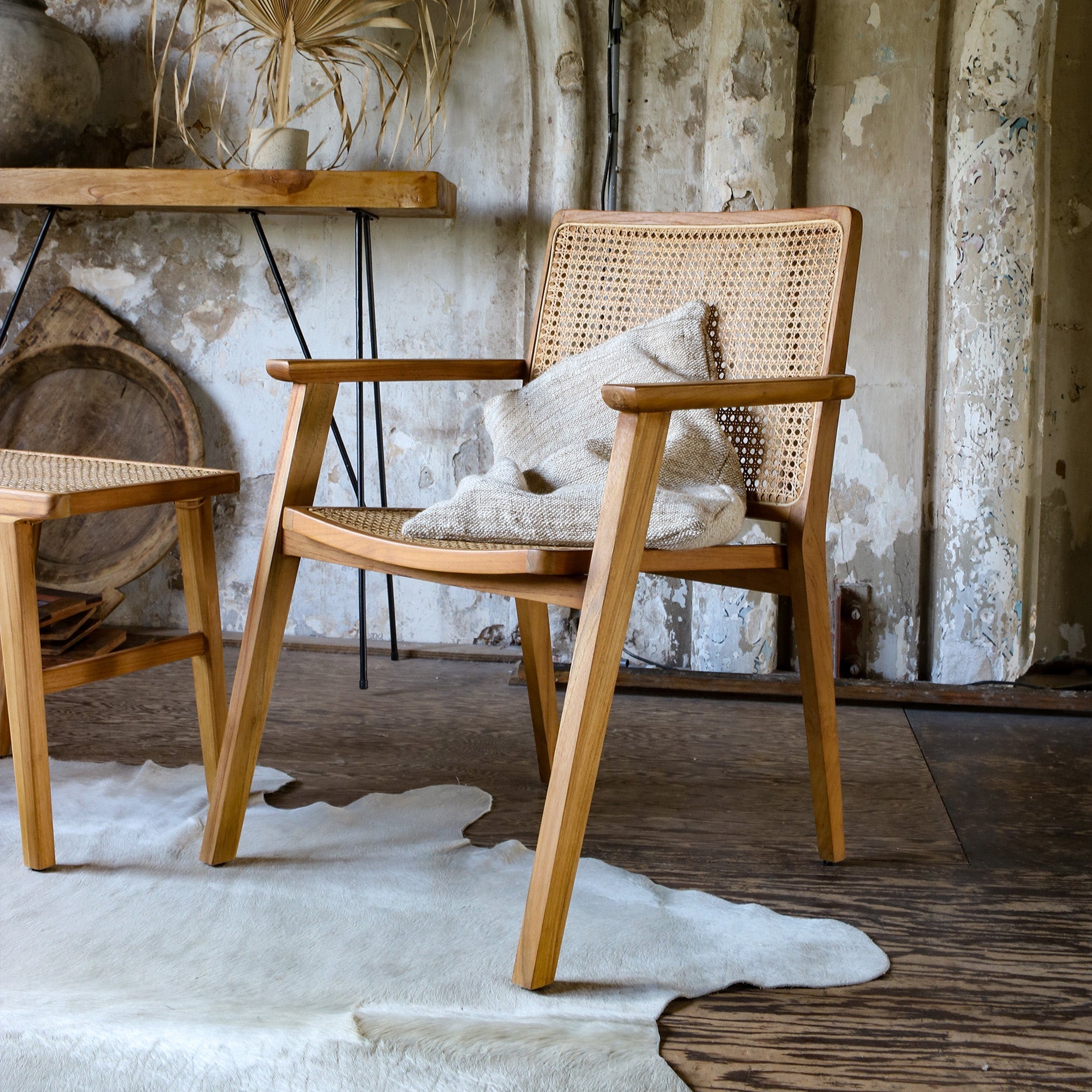 Set van 2 Eetkamerstoelen Nova Teak - Eetkamerstoel - afbeelding 6