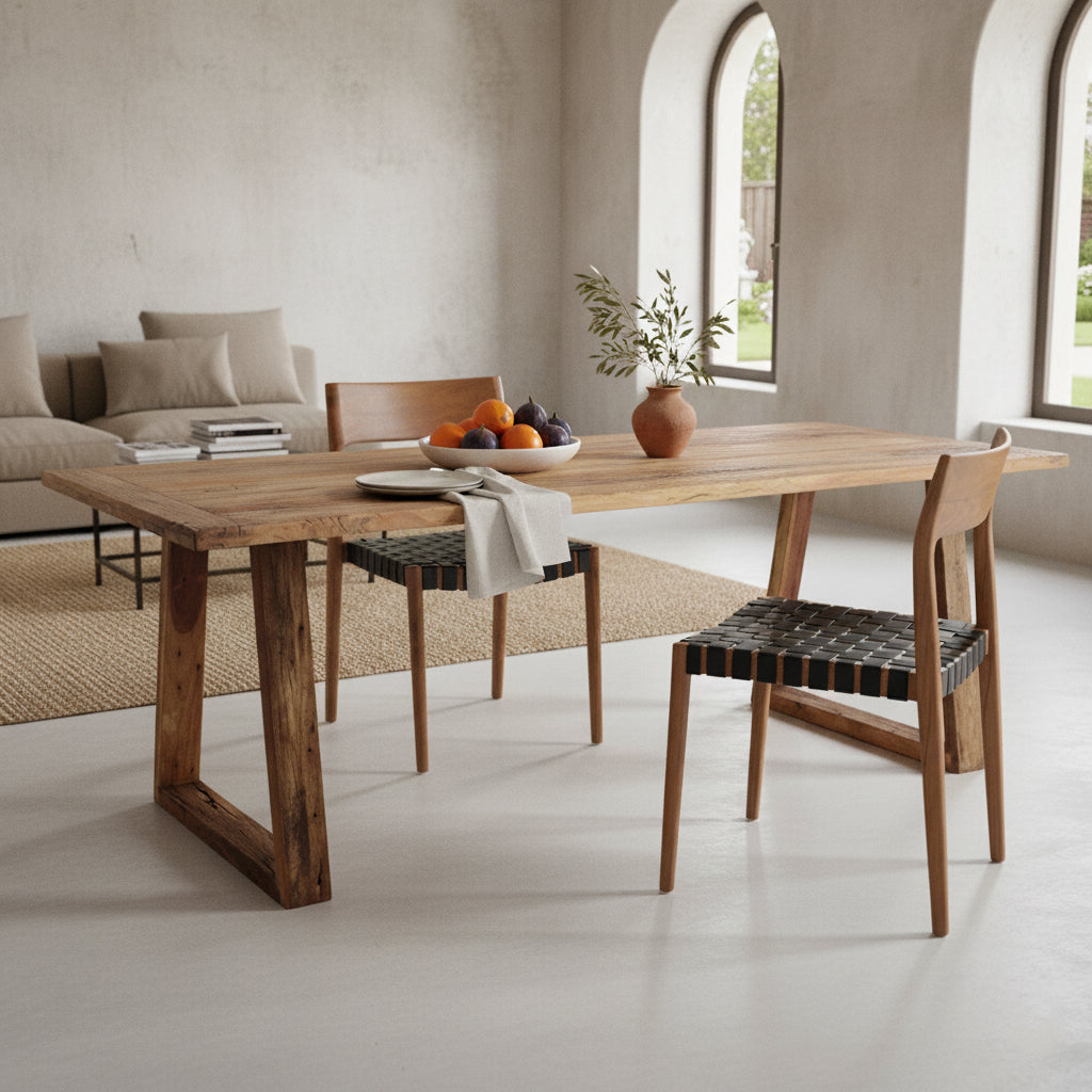 Teakhouten Eettafel Farmwood 200cm - Eetkamertafel - afbeelding 9
