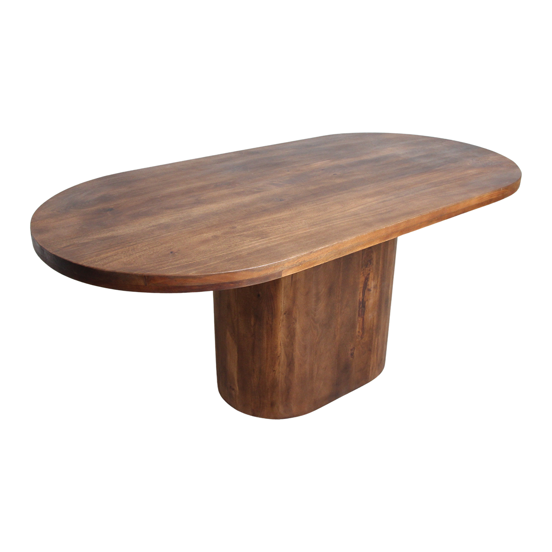 Bullnose Oblong Mangohouten Eettafel Ovaal - 180 cm - Eetkamertafel - afbeelding 3
