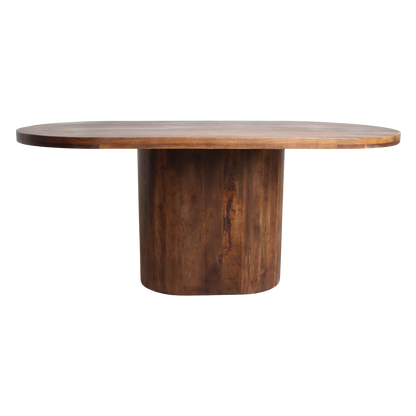 Bullnose Oblong Mangohouten Eettafel Ovaal - 180 cm - Eetkamertafel - afbeelding 5