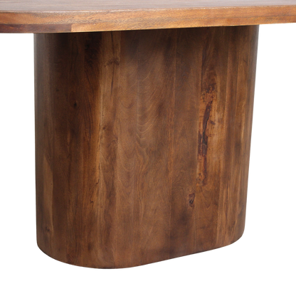 Bullnose Oblong Mangohouten Eettafel Ovaal - 180 cm - Eetkamertafel - afbeelding 7