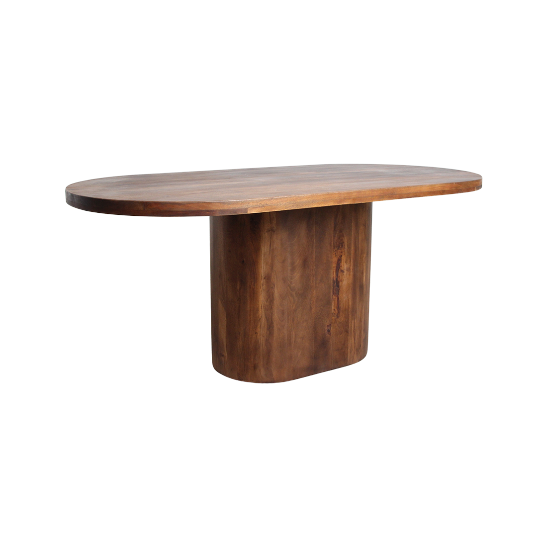 Bullnose Oblong Mangohouten Eettafel Ovaal - 240 cm - Eetkamertafel
