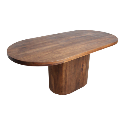 Bullnose Oblong Mangohouten Eettafel Ovaal - 240 cm - Eetkamertafel - afbeelding 3