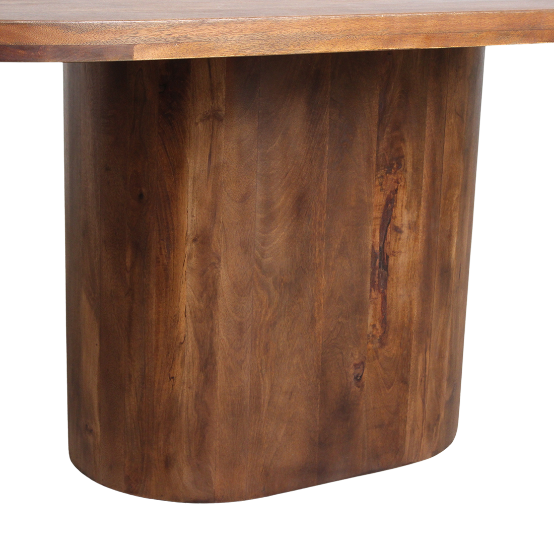 Bullnose Oblong Mangohouten Eettafel Ovaal - 240 cm - Eetkamertafel - afbeelding 7