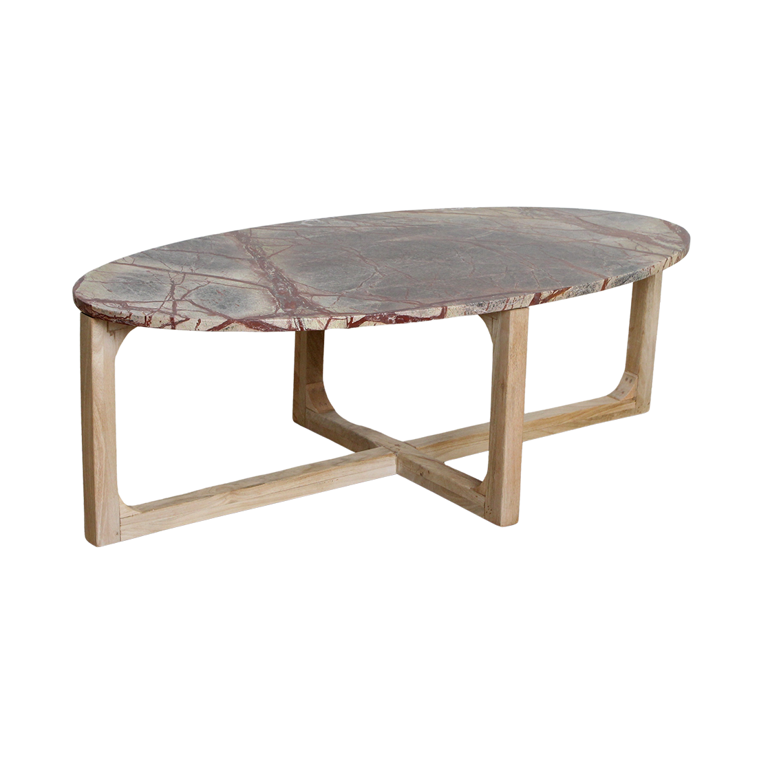 Marmeren Salontafel Ovaal Bizar - Salontafel