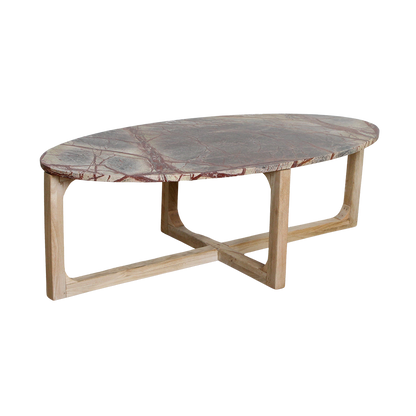 Marmeren Salontafel Ovaal Bizar - Salontafel