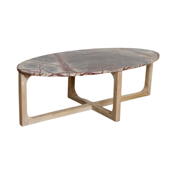 Marmeren Salontafel Ovaal Bizar - Salontafel