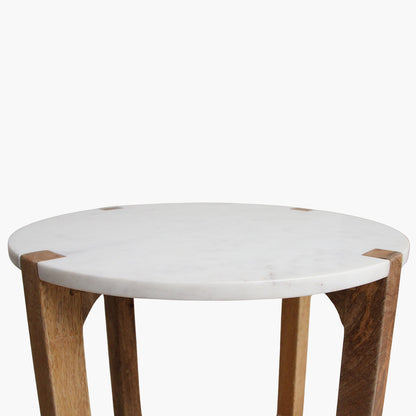 Bijzettafel Marmer Wit - Bijzettafel - afbeelding 4