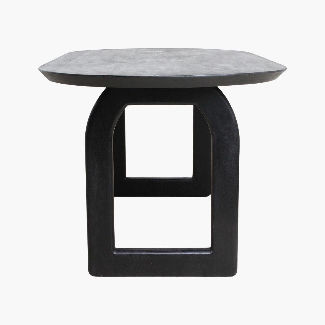 Bullnose Eettafel Open Zwart - Eetkamertafel - afbeelding 2