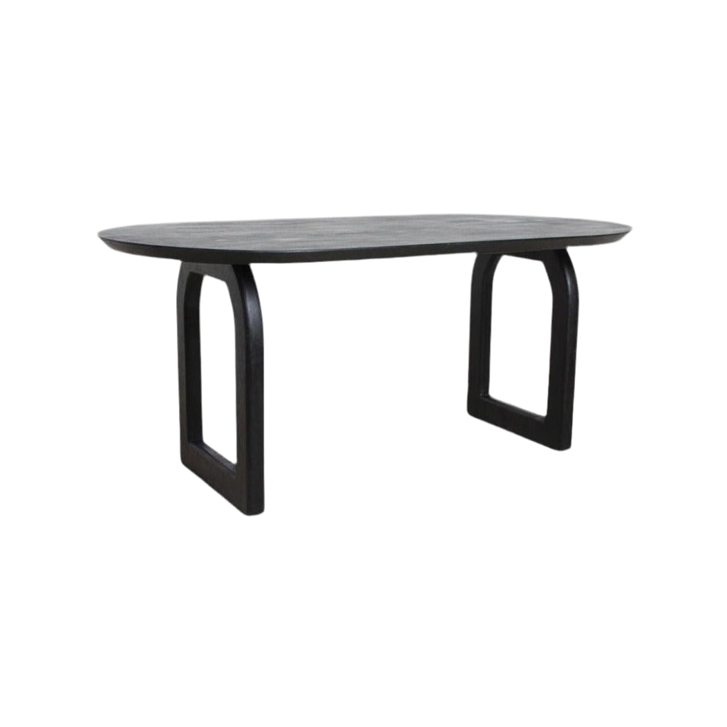 Bullnose Eettafel Open Zwart - Eetkamertafel