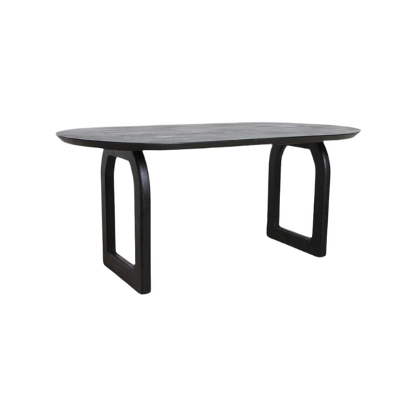 Bullnose Eettafel Open Zwart - Eetkamertafel