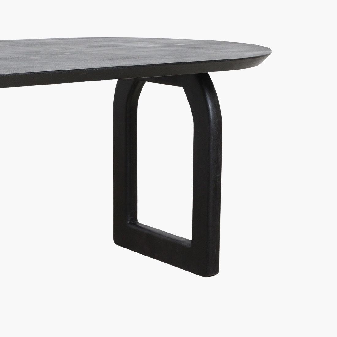 Bullnose Eettafel Open Zwart - Eetkamertafel - afbeelding 5