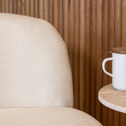 Japandi Fauteuil Malo - Bouclé Ecru