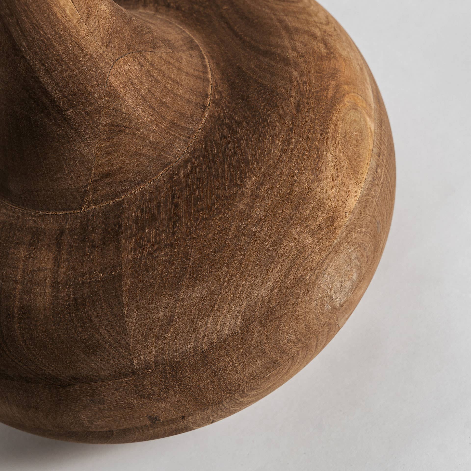 Japandi Vloerlamp Mangohout - Bruin