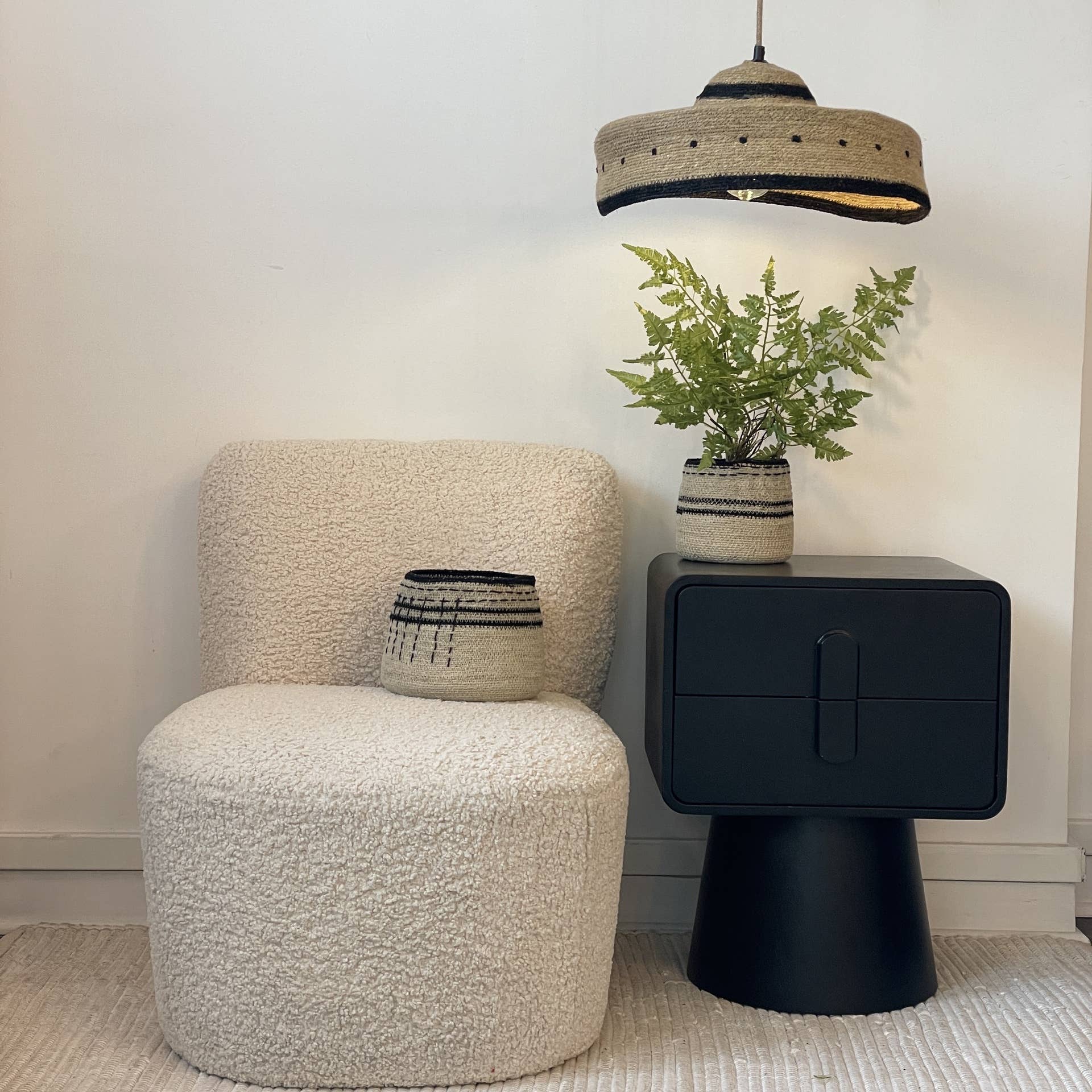 Japandi Fauteuil Eve - Fleece Naturel