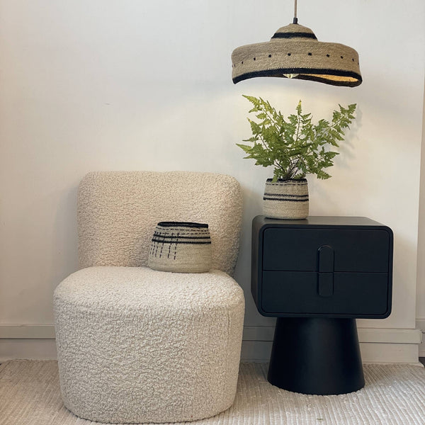 Japandi Fauteuil Eve - Fleece Naturel