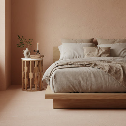 Atjeh bijzettafel marmer wit – 40x40x50 cm - Bijzettafel - afbeelding 2