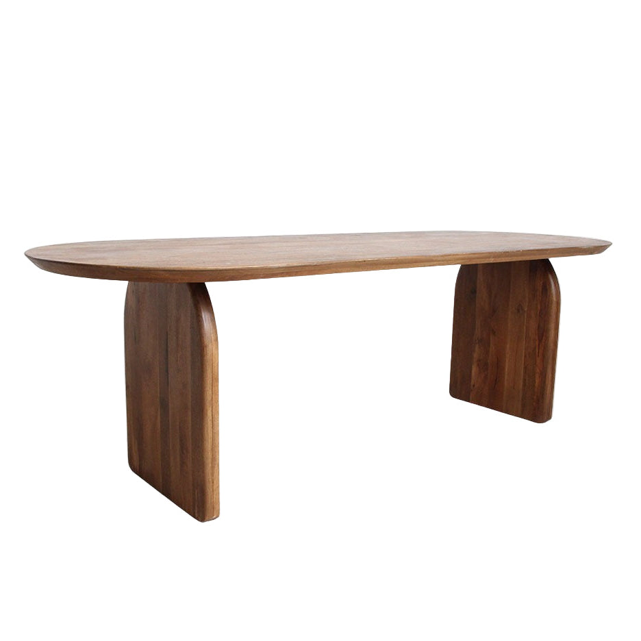 Bullnose Eettafel Gesloten Bruin 240cm - Eetkamertafel