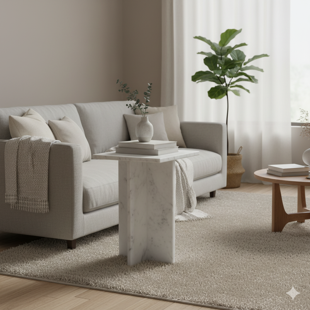 Bijzettafel Beijing Marmer Wit - Bijzettafel - afbeelding 9